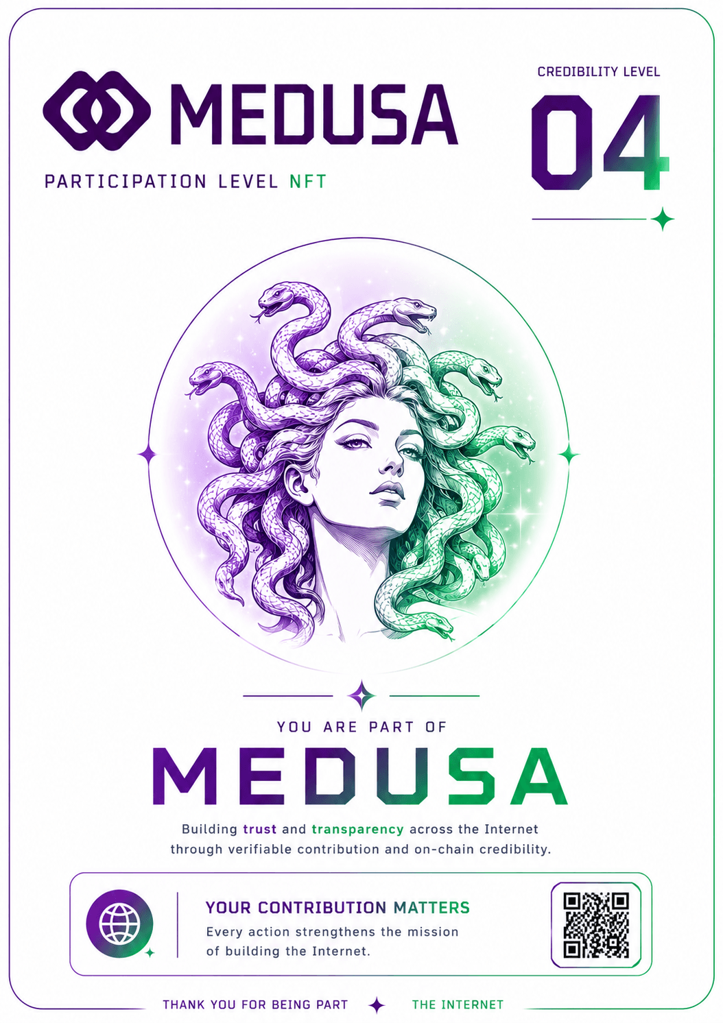 Medusa Badge LV4 NFT artwork